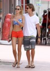 Candice Swanepoel - Show her long legs in a short shorts in Miami